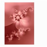 Coral Pink Floral Print Large Garden Flag (Two Sides) Back