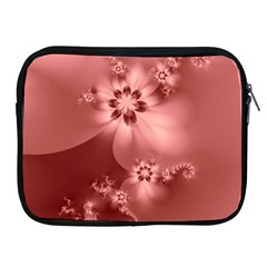 Coral Pink Floral Print Apple Ipad 2/3/4 Zipper Cases by SpinnyChairDesigns