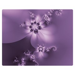 Royal Purple Floral Print Double Sided Flano Blanket (Medium) 