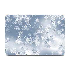 Faded Blue White Floral Print Plate Mats