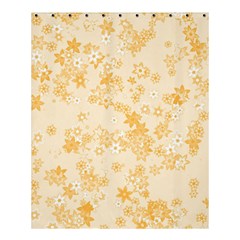 Yellow Flowers Floral Print Shower Curtain 60  X 72  (medium)  by SpinnyChairDesigns