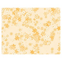 Yellow Flowers Floral Print Double Sided Flano Blanket (medium)  by SpinnyChairDesigns