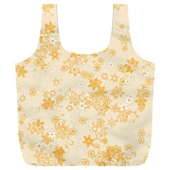 Yellow Flowers Floral Print Full Print Recycle Bag (xxl)