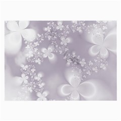 Pale Mauve White Flowers Large Glasses Cloth by SpinnyChairDesigns