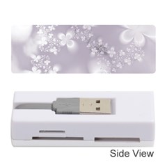 Pale Mauve White Flowers Memory Card Reader (stick) by SpinnyChairDesigns