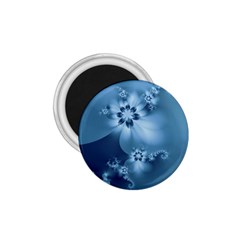 Steel Blue Flowers 1.75  Magnets