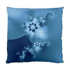 Steel Blue Flowers Standard Cushion Case (one Side) by SpinnyChairDesigns