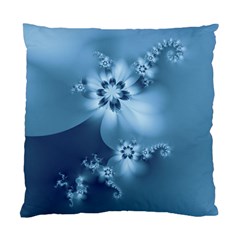 Steel Blue Flowers Standard Cushion Case (two Sides) by SpinnyChairDesigns