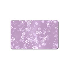 Lavender And White Flowers Magnet (name Card) by SpinnyChairDesigns