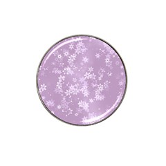 Lavender And White Flowers Hat Clip Ball Marker by SpinnyChairDesigns