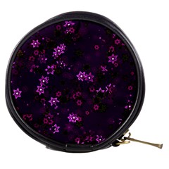 Purple Flowers Mini Makeup Bag by SpinnyChairDesigns
