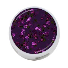 Purple Flowers 4-port Usb Hub (one Side) by SpinnyChairDesigns