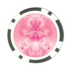 Pink Floral Pattern Poker Chip Card Guard by SpinnyChairDesigns