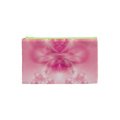 Pink Floral Pattern Cosmetic Bag (xs) by SpinnyChairDesigns