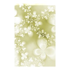 Olive Green With White Flowers Shower Curtain 48  X 72  (small) 