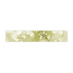 Olive Green With White Flowers Flano Scarf (mini)