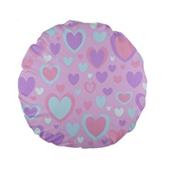 Unicorn Hearts Standard 15  Premium Flano Round Cushions