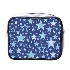 Stars Blue Mini Toiletries Bag (one Side) by MooMoosMumma