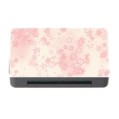 Baby Pink Floral Print Memory Card Reader With Cf by SpinnyChairDesigns