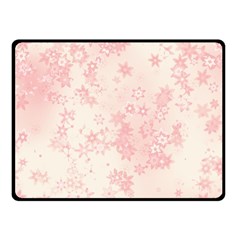 Baby Pink Floral Print Double Sided Fleece Blanket (small)  by SpinnyChairDesigns