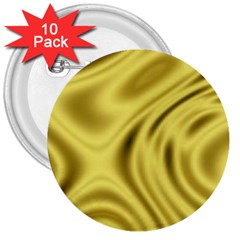 Golden Wave  3  Buttons (10 Pack)  by Sabelacarlos