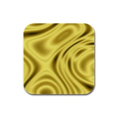 Golden Wave  Rubber Square Coaster (4 Pack)  by Sabelacarlos