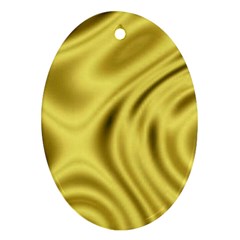 Golden Wave  Oval Ornament (two Sides) by Sabelacarlos