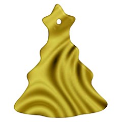 Golden Wave  Christmas Tree Ornament (two Sides) by Sabelacarlos