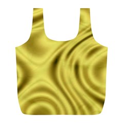 Golden Wave  Full Print Recycle Bag (l) by Sabelacarlos