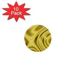 Golden Wave  1  Mini Buttons (10 Pack)  by Sabelacarlos