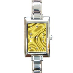 Golden Wave Rectangle Italian Charm Watch by Sabelacarlos