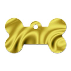Golden Wave 2 Dog Tag Bone (one Side) by Sabelacarlos