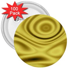 Golden Wave 3 3  Buttons (100 Pack)  by Sabelacarlos