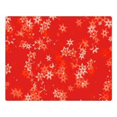 Red And White Flowers Double Sided Flano Blanket (large)  by SpinnyChairDesigns