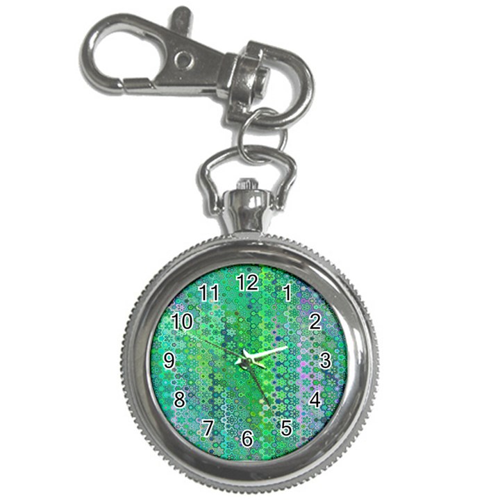 Boho Green Floral Print Key Chain Watches