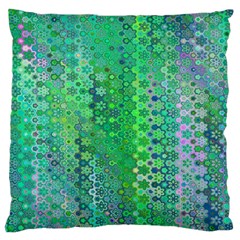 Boho Green Floral Print Standard Flano Cushion Case (two Sides) by SpinnyChairDesigns