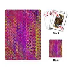 Boho Fuchsia Floral Print  Playing Cards Single Design (rectangle) by SpinnyChairDesigns