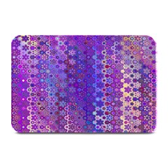 Boho Purple Floral Print Plate Mats by SpinnyChairDesigns