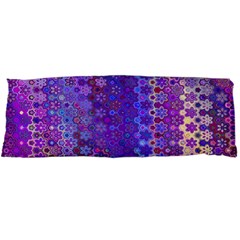 Boho Purple Floral Print Body Pillow Case Dakimakura (two Sides) by SpinnyChairDesigns