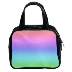 Pastel Rainbow Ombre Gradient Classic Handbag (two Sides) by SpinnyChairDesigns