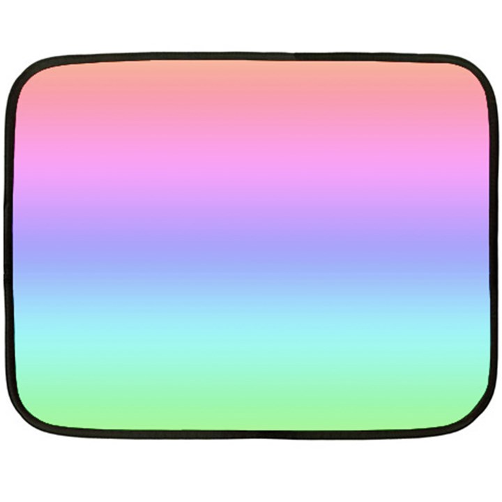 Pastel Rainbow Ombre Gradient Double Sided Fleece Blanket (Mini) 