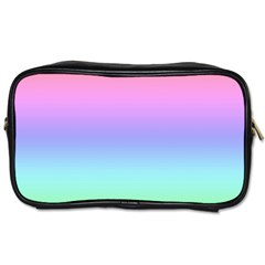 Pastel Rainbow Ombre Gradient Toiletries Bag (two Sides) by SpinnyChairDesigns