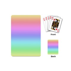 Pastel Rainbow Ombre Gradient Playing Cards Single Design (mini) by SpinnyChairDesigns