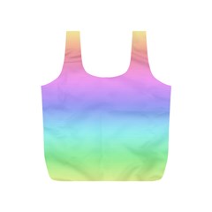 Pastel Rainbow Ombre Gradient Full Print Recycle Bag (s) by SpinnyChairDesigns