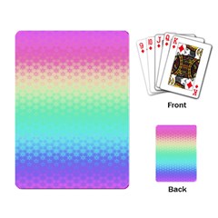 Rainbow Floral Ombre Print Playing Cards Single Design (rectangle) by SpinnyChairDesigns