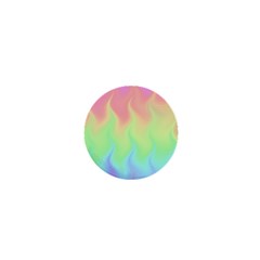 Pastel Rainbow Flame Ombre 1  Mini Magnets by SpinnyChairDesigns