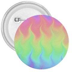 Pastel Rainbow Flame Ombre 3  Buttons