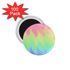 Pastel Rainbow Flame Ombre 1 75  Magnets (100 Pack)  by SpinnyChairDesigns