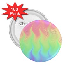 Pastel Rainbow Flame Ombre 2 25  Buttons (100 Pack)  by SpinnyChairDesigns