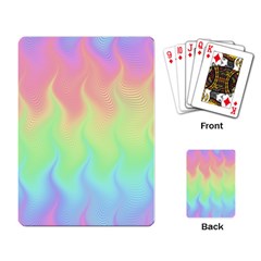 Pastel Rainbow Flame Ombre Playing Cards Single Design (rectangle) by SpinnyChairDesigns